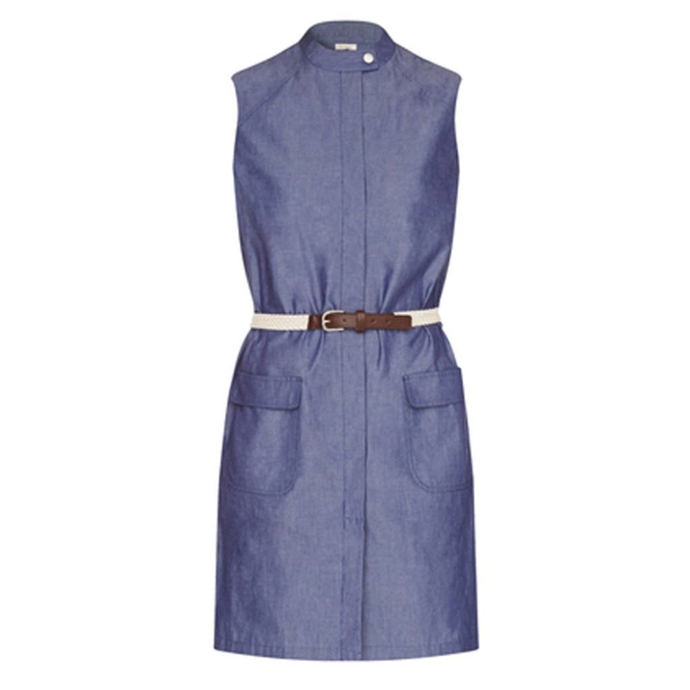 Barbour blue button up dress